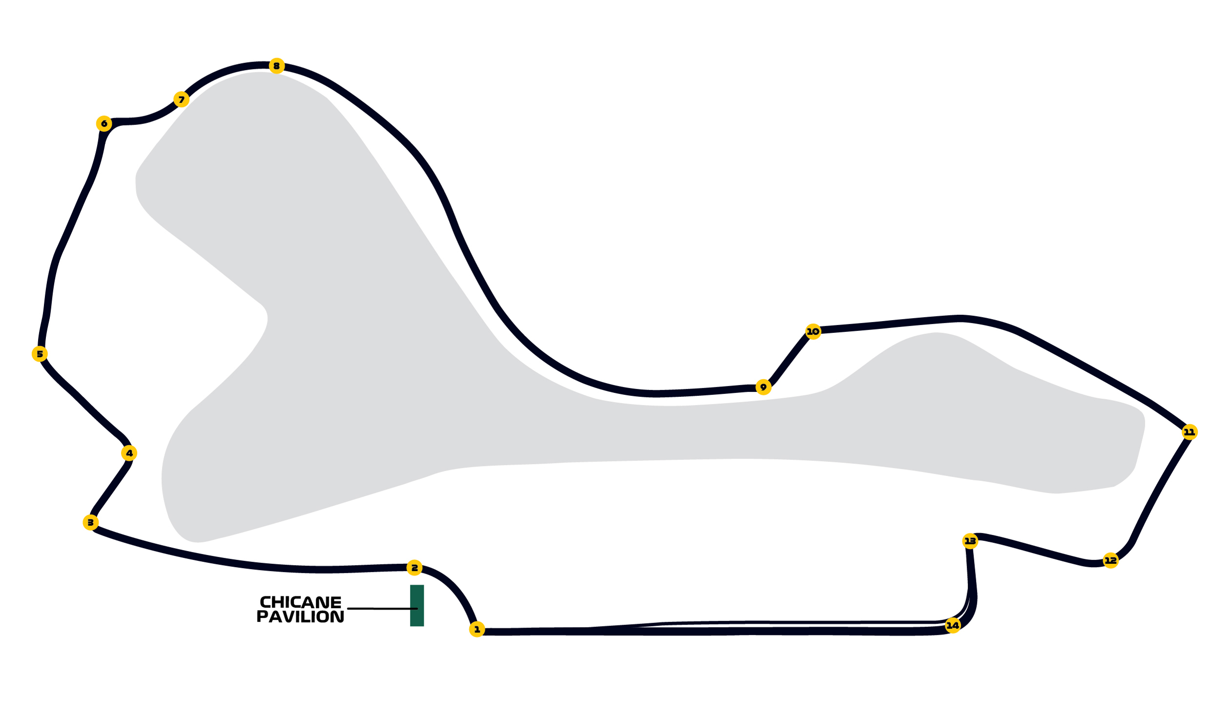 Map of Chicane Pavilion Lower