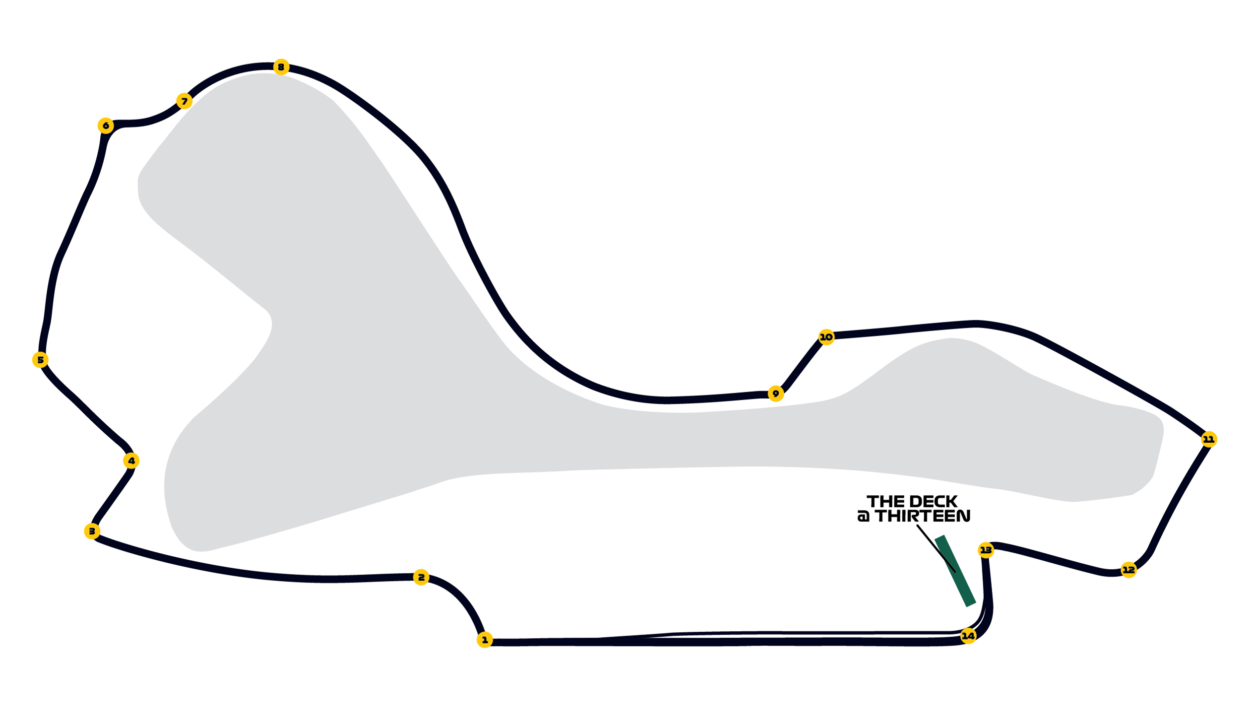 Map of The Deck @ Thirteen