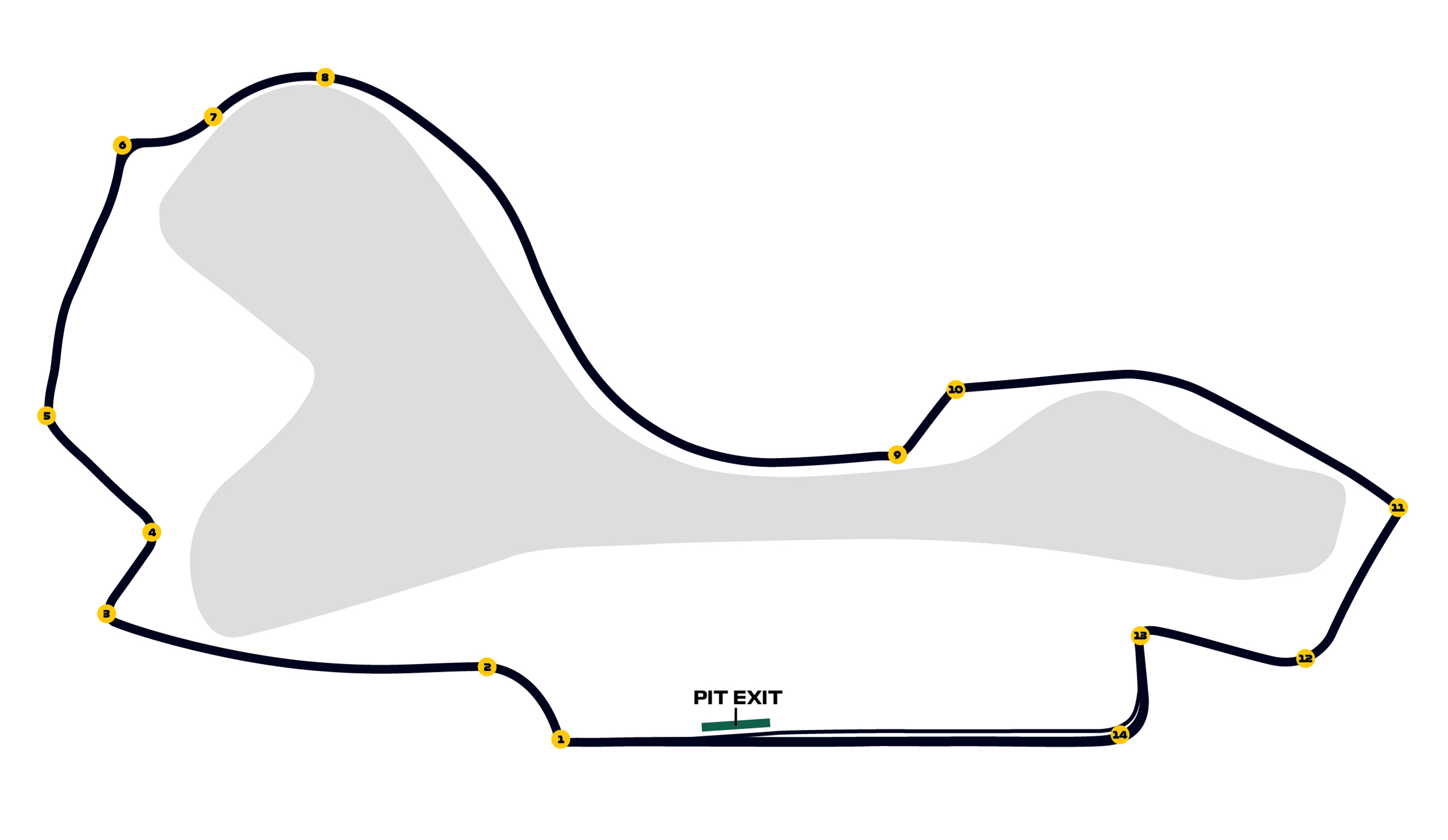 Map of Pit Exit Trackside International