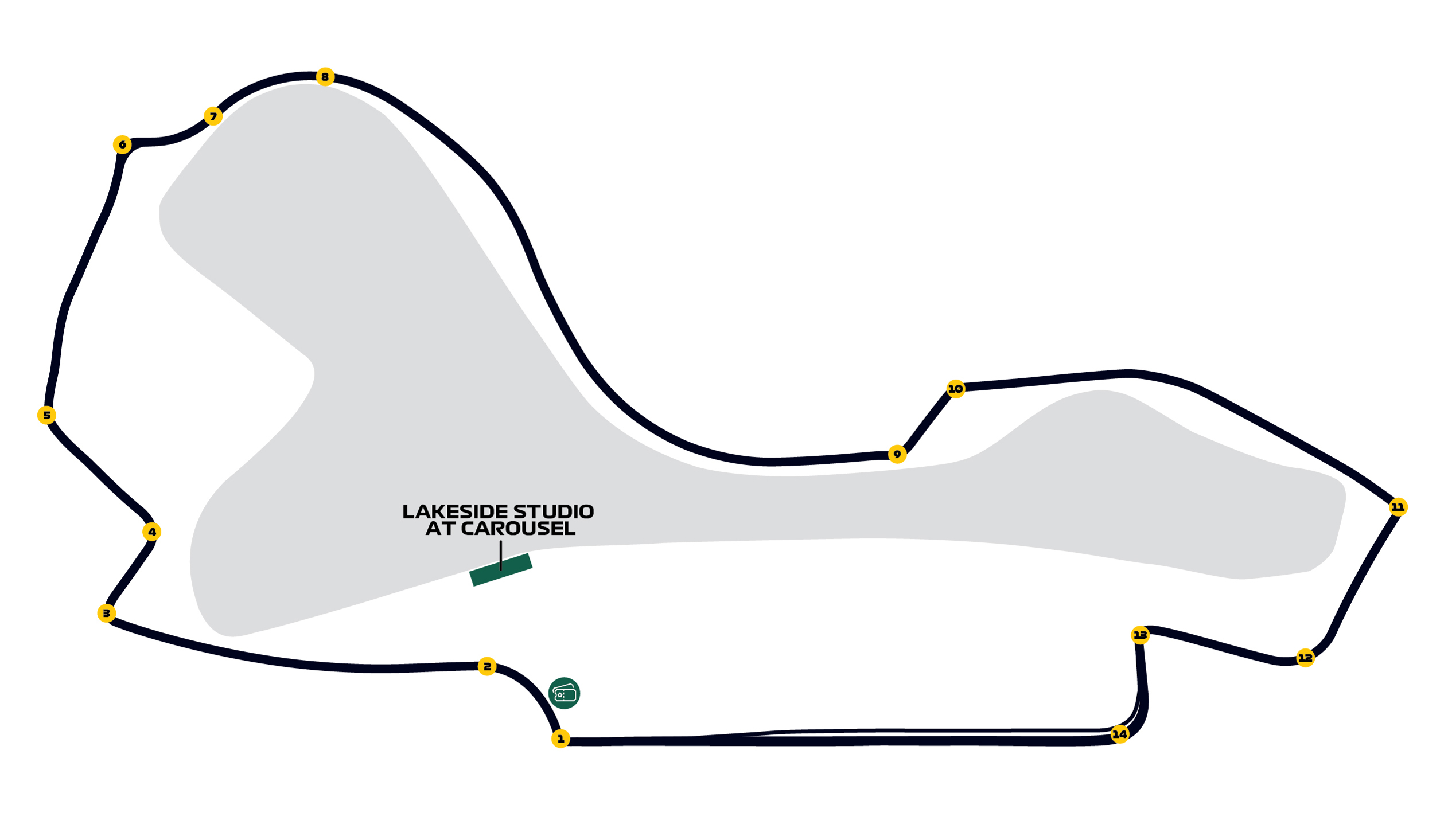 Map of Lakeside Studio at Carousel